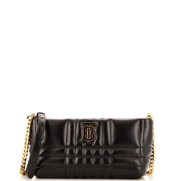 Burberry Lola Zip Shoulder Bag Quilted Leather Small