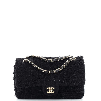 Chanel Classic Double Flap Bag Patchwork Tweed Medium