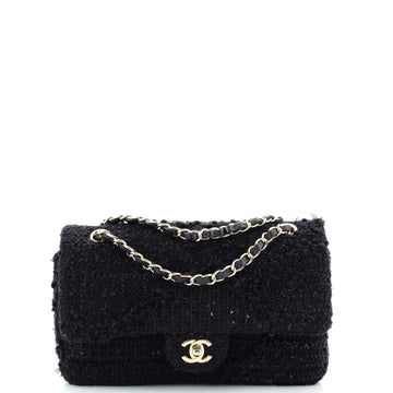 Chanel Classic Double Flap Bag Patchwork Tweed Medium