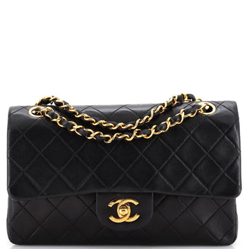 Chanel Vintage Classic Double Flap Bag Quilted Lambskin Small