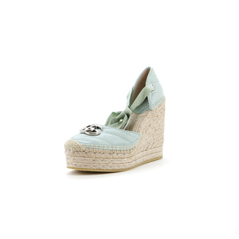 Gucci Women's GG Marmont Wedge Espadrilles Matelasse Leather