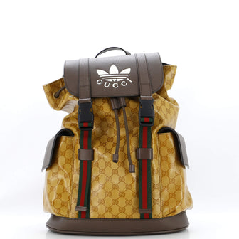 Gucci x adidas Double Pocket Buckle Backpack GG Coated Canvas Medium