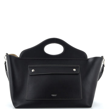 Burberry Soft Pocket Tote Leather Medium