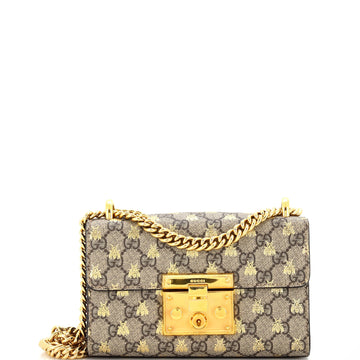 Gucci Padlock Shoulder Bag Printed GG Coated Canvas Small