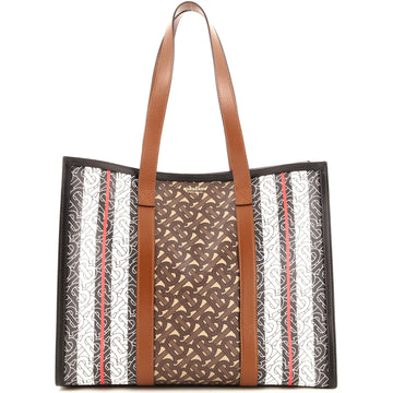 Burberry Open Tote Monogram E-Canvas Small