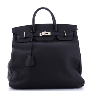 Hermes HAC Birkin Bag Black Togo with Palladium Hardware 40