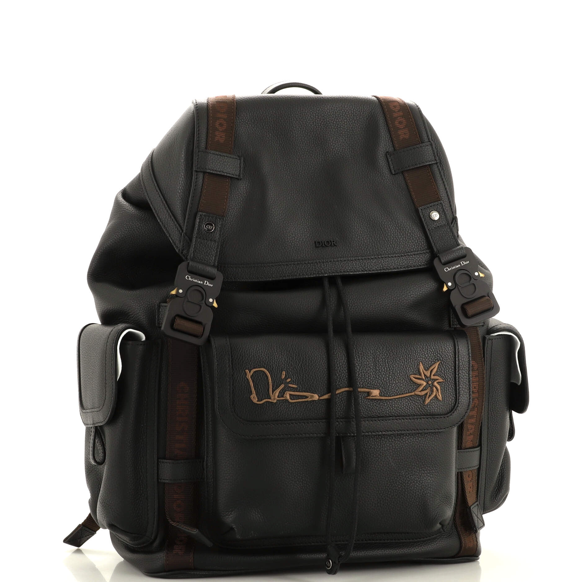 タ*)様 Dior x CACTUS JACK Hit The Road Bac Christian Dior x Cactus Jack Hit the Road Backpack Leather Black