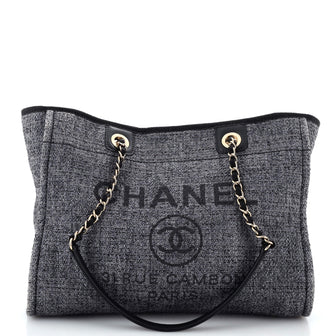 Chanel Deauville Tote Raffia Small