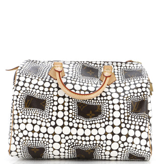 Louis Vuitton Speedy Handbag Limited Edition Kusama Town Monogram Canvas 30