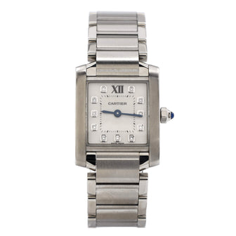 Cartier Tank Francaise Quartz Watch Stainless Steel with Diamond Markers 25