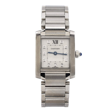 Cartier Tank Francaise Quartz Watch Stainless Steel with Diamond Markers 25