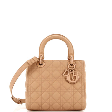 Christian Dior Ultra Matte Lady Dior Bag Cannage Quilt Calfskin Medium
