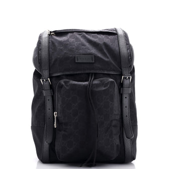 Gucci Buckle Backpack Guccissima Nylon