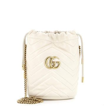 Gucci GG Marmont Bucket Bag Matelasse Leather Mini