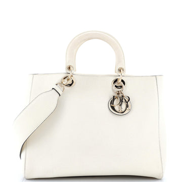Christian Dior Diorissimo Tote Pebbled Leather Medium