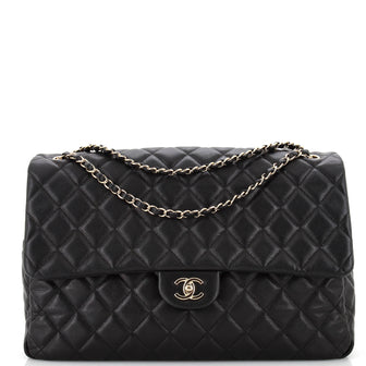 Chanel XXL Travel Flap Bag Quilted Caviar Small