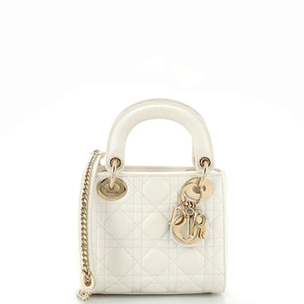 Christian Dior Lady Dior Chain Bag Cannage Quilt Lambskin Mini