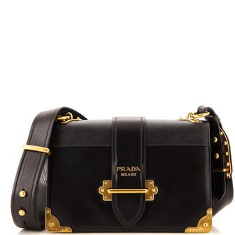 Prada Cahier Crossbody Bag City Calf and Saffiano Large