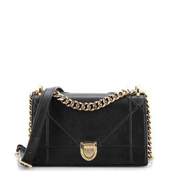 Christian Dior Diorama Flap Bag Grained Calfskin Small