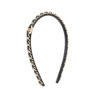 Chanel CC Turnlock Chain Link Headband Lambskin and Metal