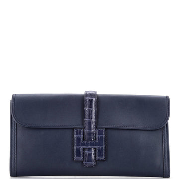 Hermes Jige Elan Touch Clutch Swift with Alligator 29