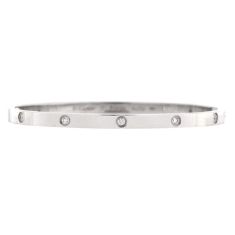 Cartier Love 10 Diamond Bracelet 18K White Gold with Diamonds Small