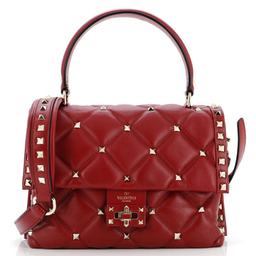 Valentino Garavani Candystud Top Handle Bag Leather Medium