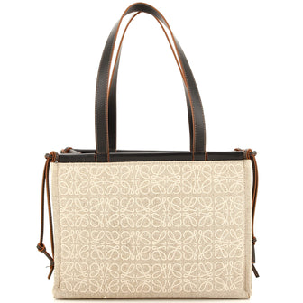 Loewe Cushion Tote Anagram Canvas with Leather Small