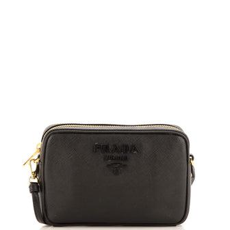 Prada Monochrome Camera Bag Saffiano Leather Small