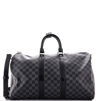 Louis Vuitton Keepall Bandouliere Bag Damier Graphite 45