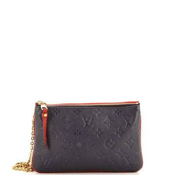 Louis Vuitton Double Zip Pochette Monogram Empreinte Leather