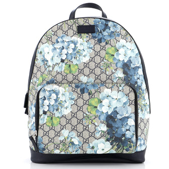 Gucci Zip Pocket Backpack Blooms Print GG Coated Canvas Medium