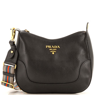 Prada Dual Strap Messenger Vitello Daino