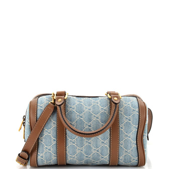 Gucci Convertible Joy Boston Bag GG Denim Small
