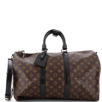 Louis Vuitton Keepall Bandouliere Bag Macassar Monogram Canvas 45