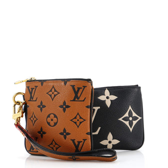 Louis Vuitton Trio Pouch Set Limited Edition Crafty Monogram Empreinte Giant