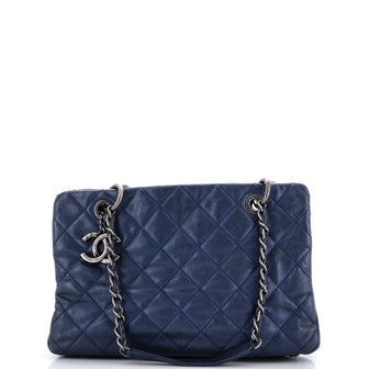 Chanel Chic Shopping Tote Quilted Caviar Small Blue 28748699