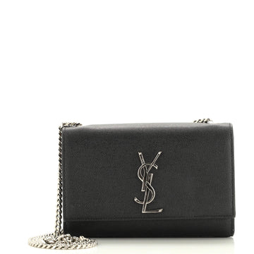 Saint Laurent Classic Monogram Crossbody Bag Grainy Leather Small