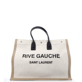 Saint Laurent Rive Gauche Shopper Tote Canvas Large