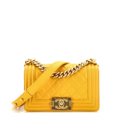Chanel Boy Flap Bag Quilted Lambskin Small