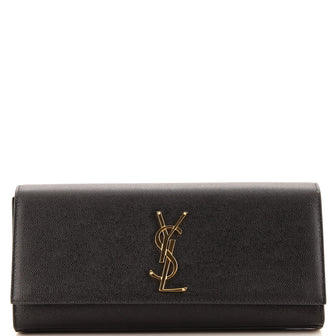 Saint Laurent Classic Monogram Clutch Leather Long