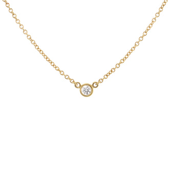 Tiffany & Co. Elsa Peretti Diamonds By The Yard Pendant Necklace 18K Yellow Gold with Diamond .05CT