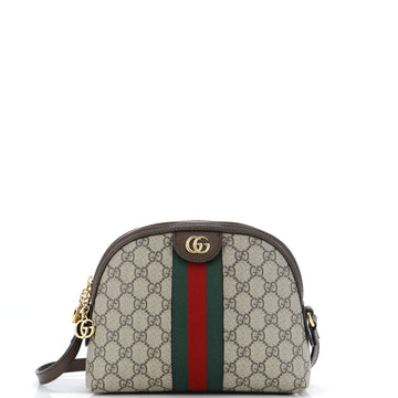 Gucci Ophidia Dome Shoulder Bag GG Coated Canvas Small