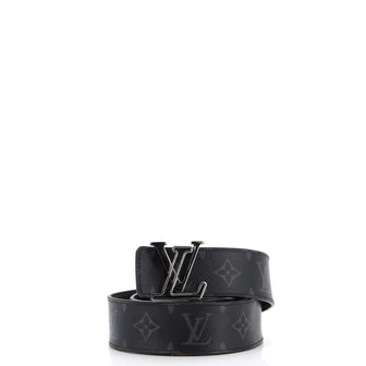Louis Vuitton LV Line Reversible Belt Monogram Eclipse Canvas and Leather Wide