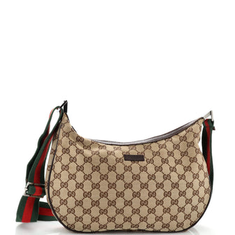 Gucci Saddle Zip Messenger Bag GG Canvas Medium