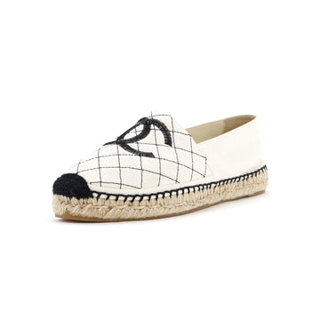 Chanel Women's CC Espadrilles Quilted Canvas