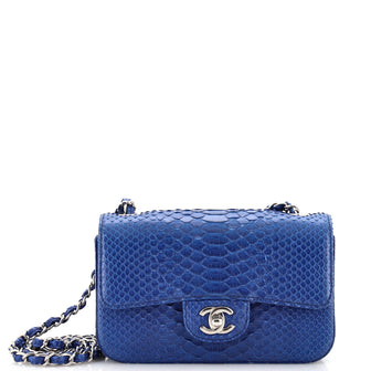 Chanel Classic Single Flap Bag Python Mini