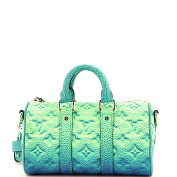 Louis Vuitton Keepall Bandouliere Bag Limited Edition Illusion Monogram Taurillon Leather XS