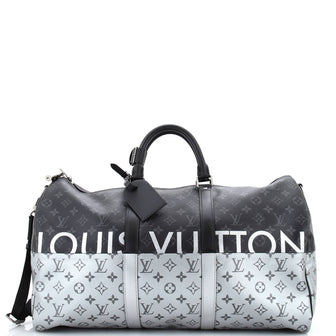 Louis Vuitton Keepall Bandouliere Bag Monogram Eclipse Split Canvas 50