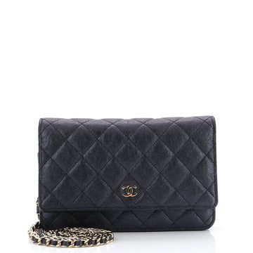 Chanel Wallet on Chain Quilted Iridescent Caviar